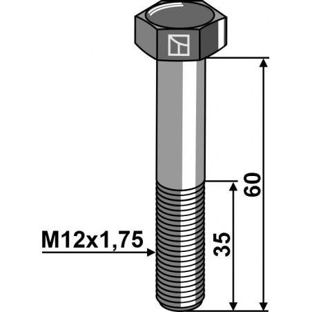 Boulon de sûreté M12 sans écrou