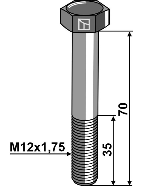 Boulon de sûreté M12 sans écrou