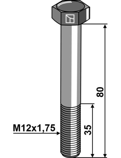 Boulon de sûreté M12 sans écrou