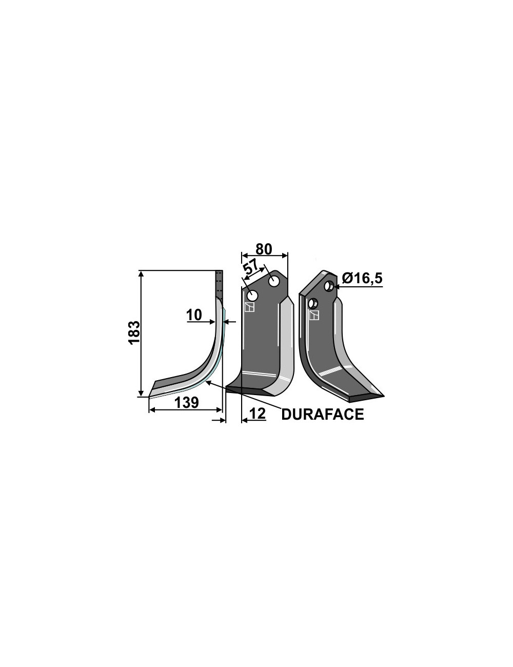 Couteau DURAFACE, modèle gauche