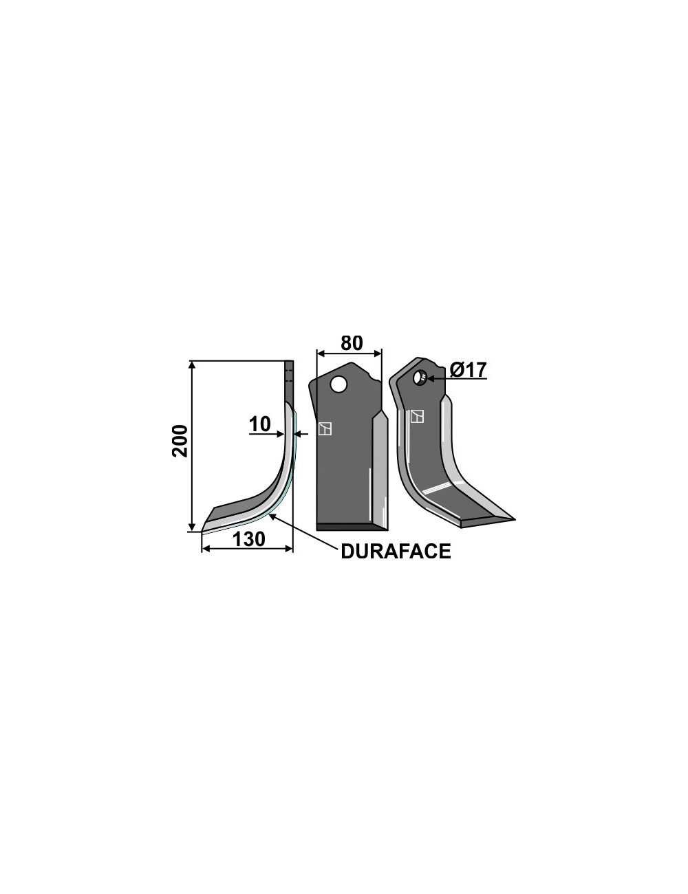 Couteau DURAFACE, modèle gauche