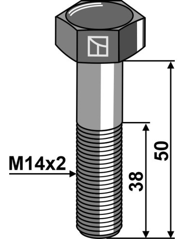 Boulon de sûreté M14 sans écrou