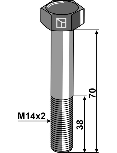 Boulon de sûreté M14x2x70 sans écrou