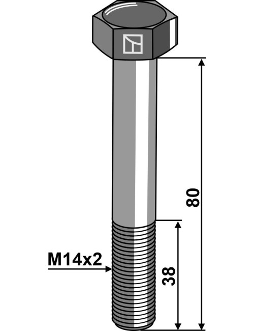 Boulon de sûreté M14x2x80 sans écrou