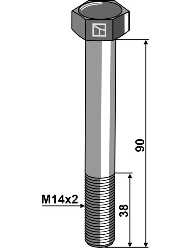 Boulon de sûreté M14 sans écrou