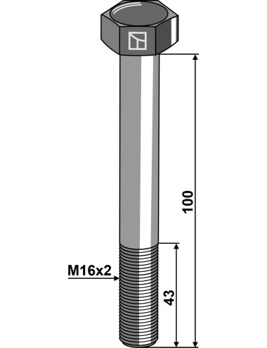 Boulon de sûreté M16 sans écrou