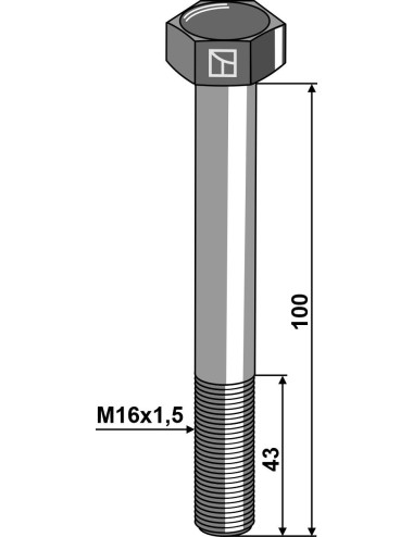 Boulon de sûreté M16 sans écrou