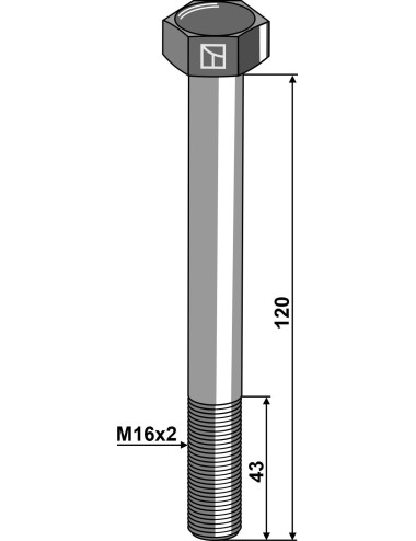 Boulon de sûreté M16 sans écrou