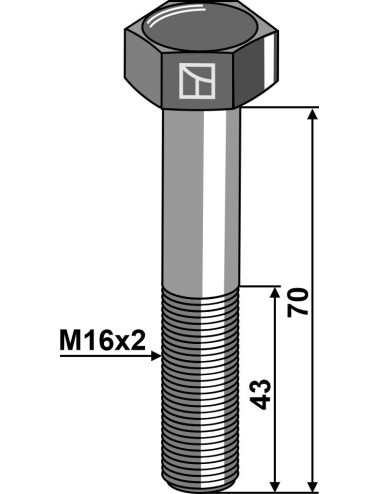 Boulon de sûreté M16 sans écrou