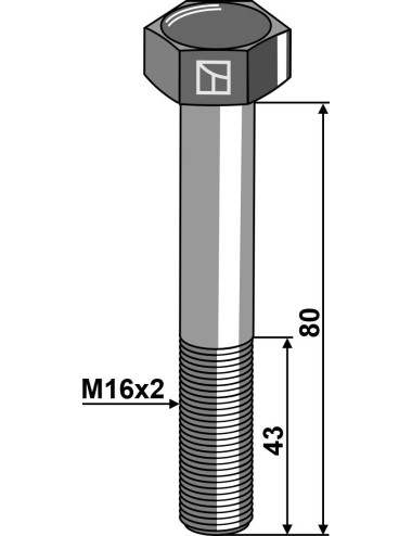 Boulon de sûreté M16 sans écrou