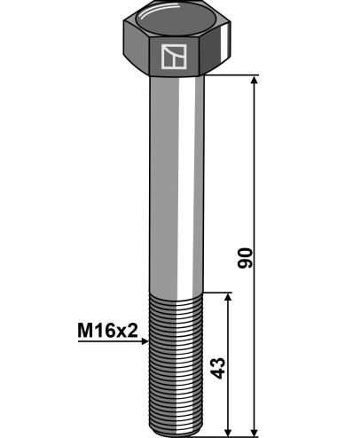 Boulon de sûreté M16 sans écrou