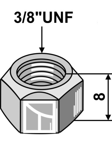Écrou 3/8''UNF
