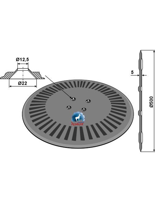 coutre pour charrue Ø500x5