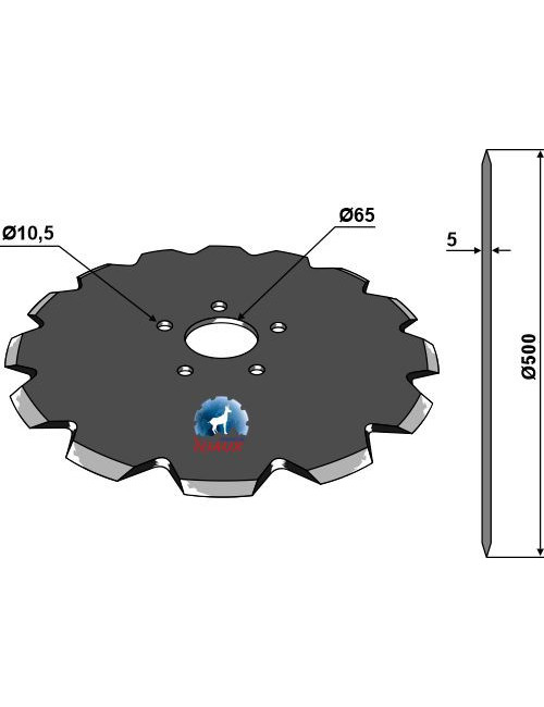 Coutre pour charrue Ø500x5