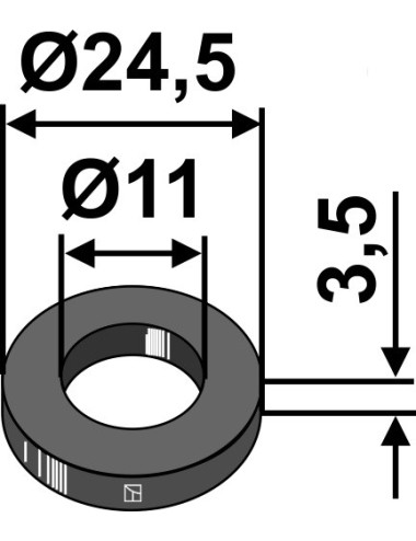 Rondelle Ø24,5x3,5xØ11