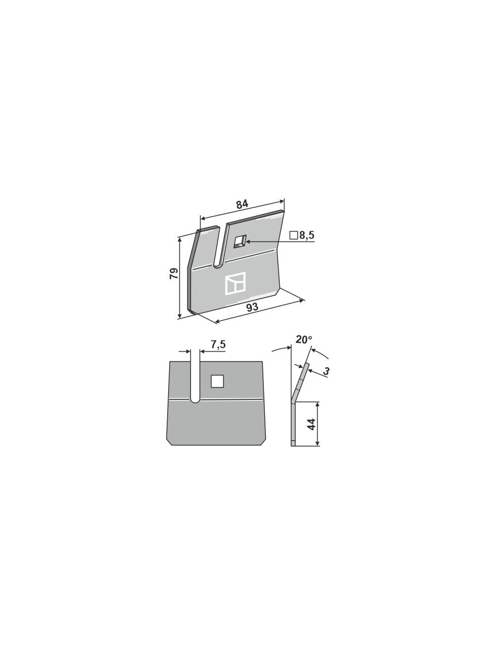 Racloir pour rouleaux packer