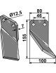 Dent rotative, modèle droit