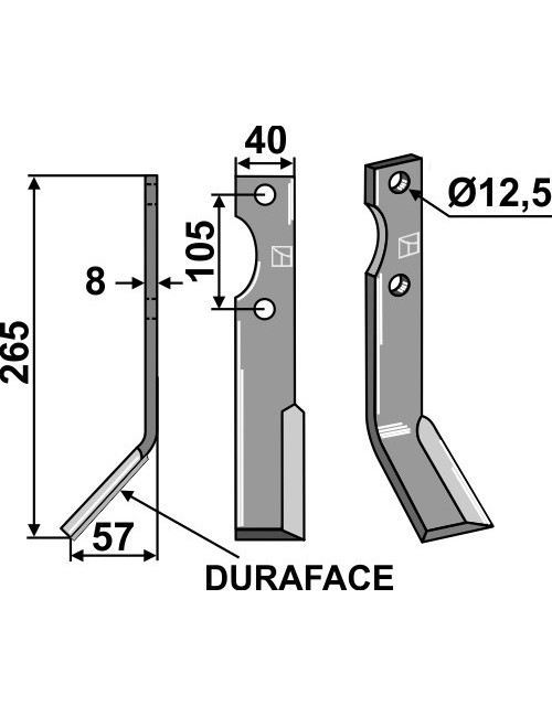 Couteau DURAFACE, modèle gauche