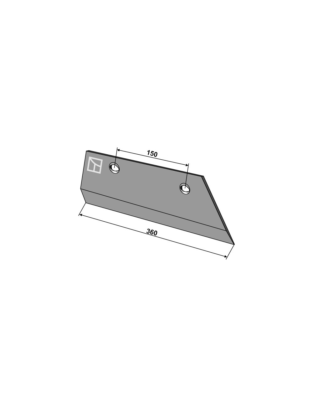 Soc partie arrière 10mm - droite