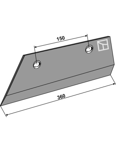 Soc partie arrière 10mm - gauche