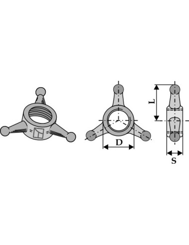 Contre-écrou étoile triangle
