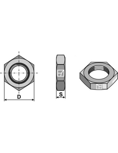 contre-écrou - hexagonal