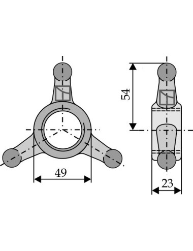Contre-écrou étoile triangle