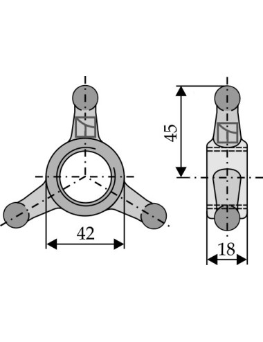 Contre-écrou étoile triangle