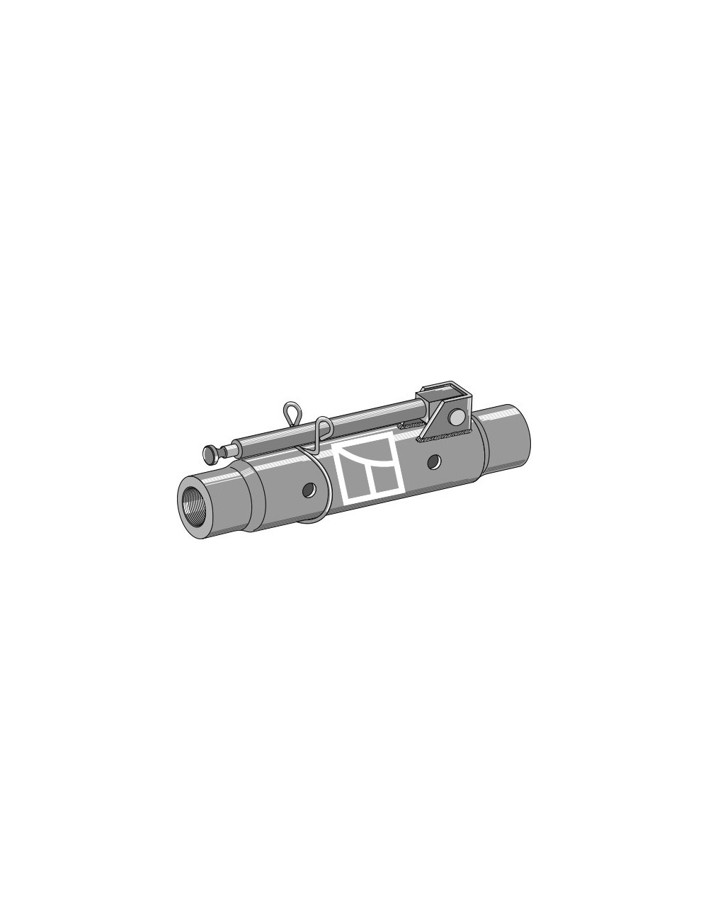 Tube 400mm compl. 1 3/4"