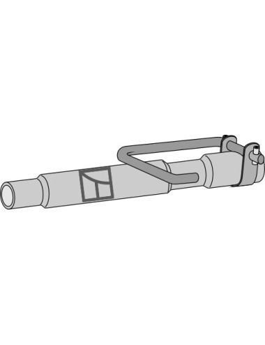Tube 425mm avec poignée et fixation