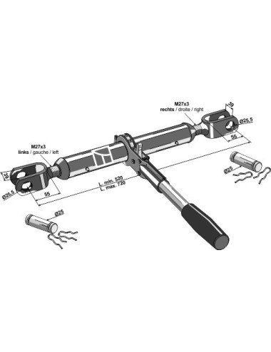 Stabilisateur avec rochet