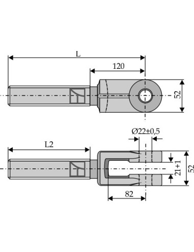 Tige pour réglage et relevage M30x3,5