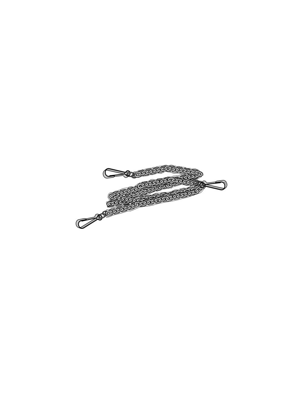 Chaîne de guidage pour crochets de barres inférieures Cat. III-II