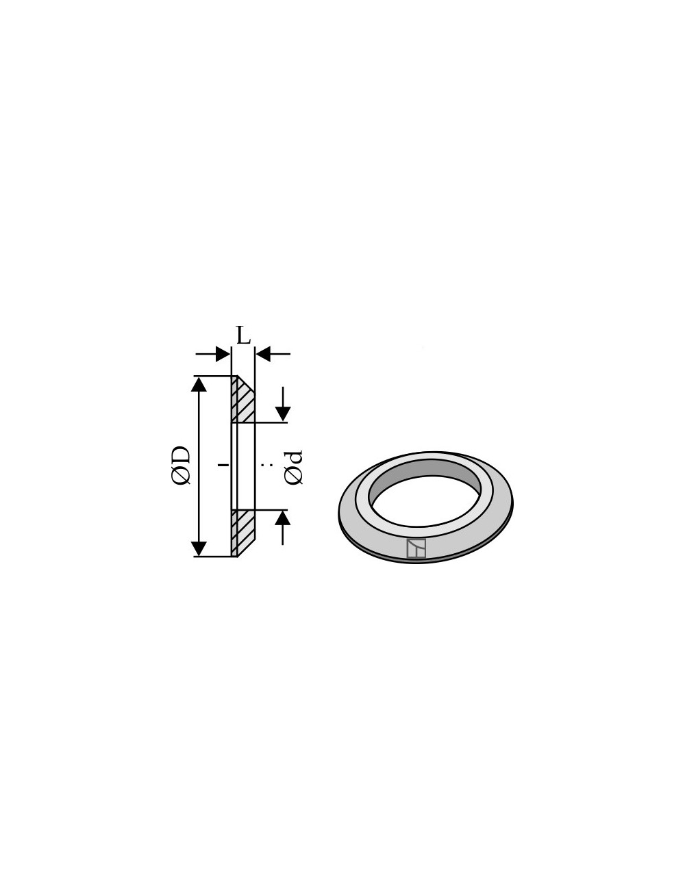 Bague de réduction pour crochets de barres inférieures Cat. III