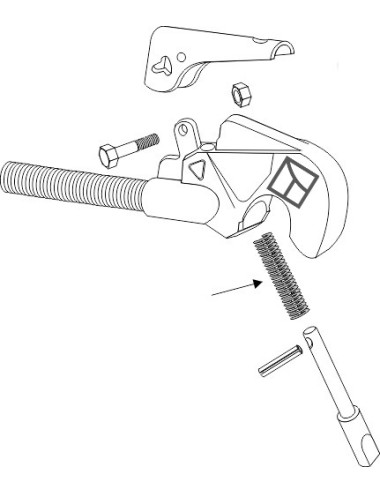 Piton de sécurité pour crochets automatiques, modèle récent