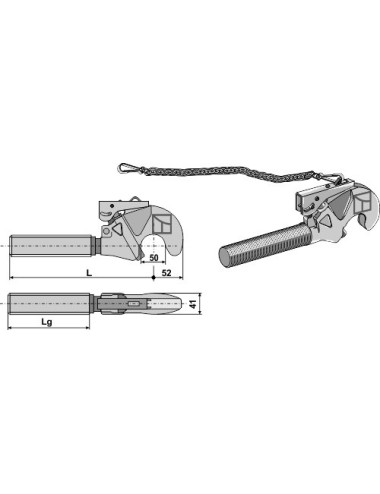 Crochet automatique M30x3,5