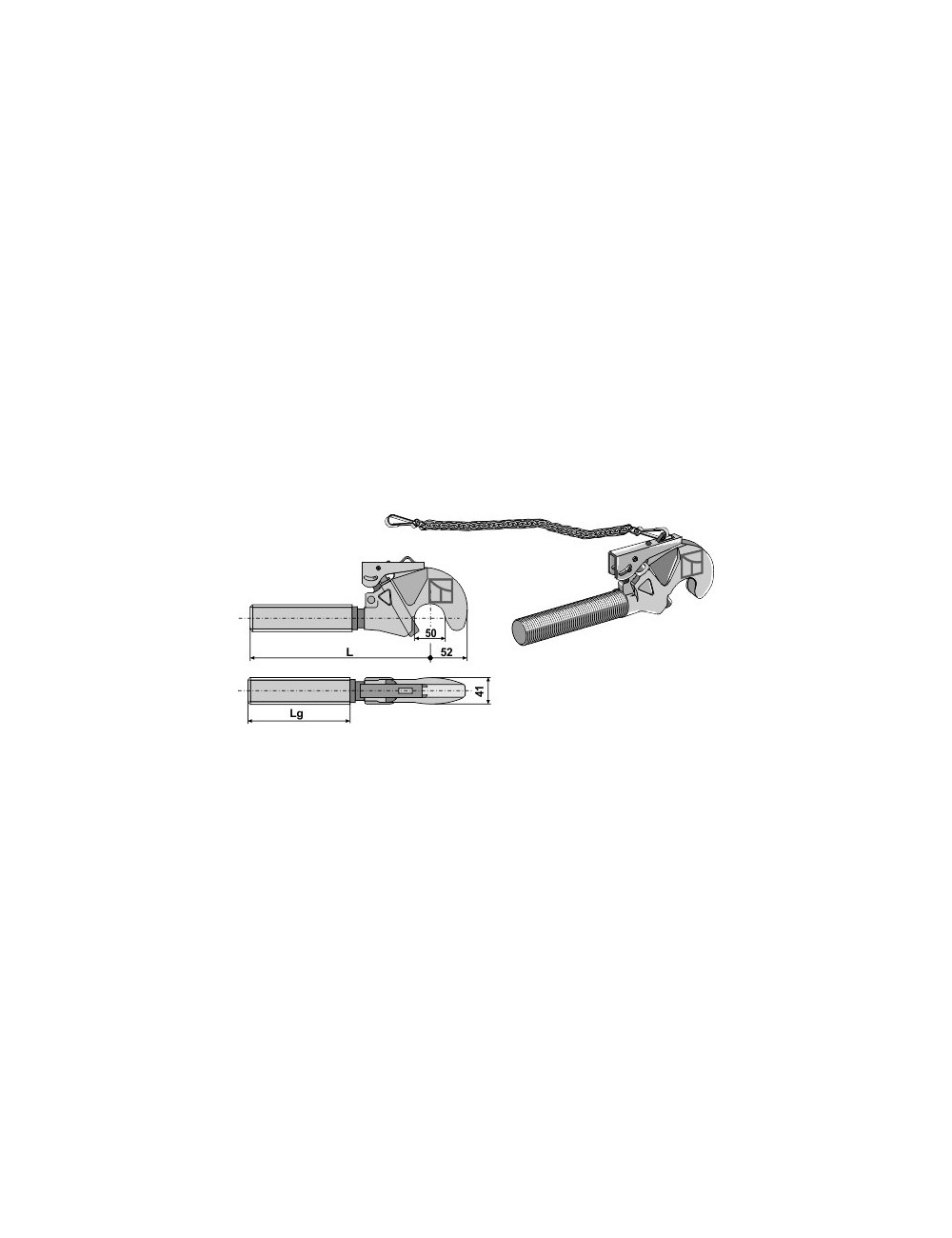 Crochet automatique 1.1/4" UNC