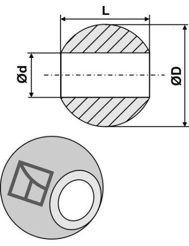 Rotule pour crochets de barres inférieures - Cat. II-I