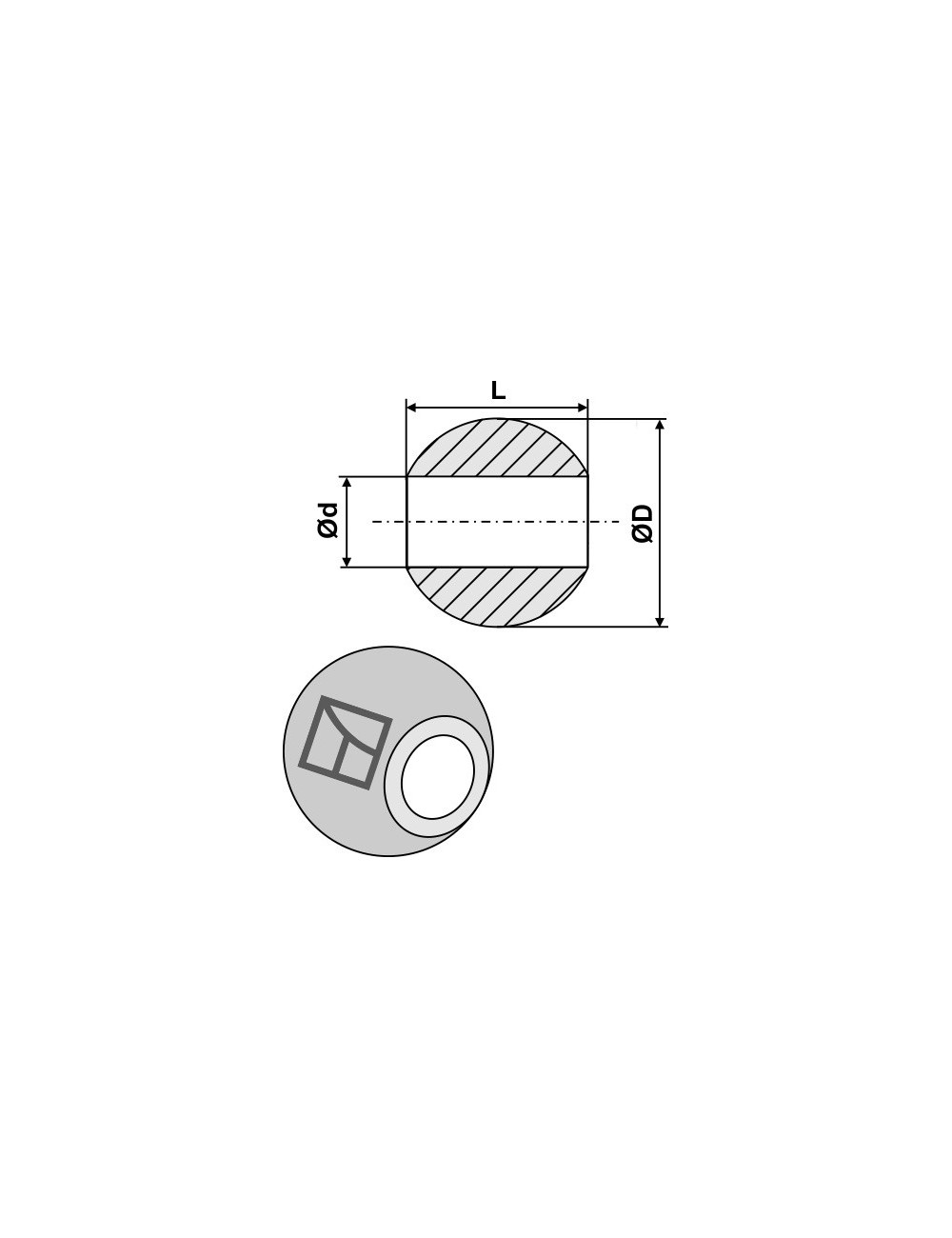 Rotule pour crochets de barres inférieures - Cat. II-I
