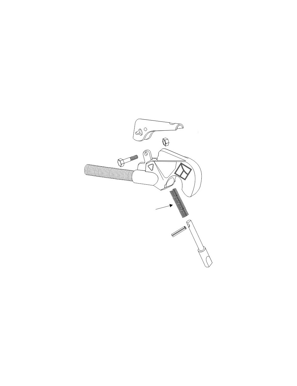 Rivet pour crochets automatiques, modèle récent