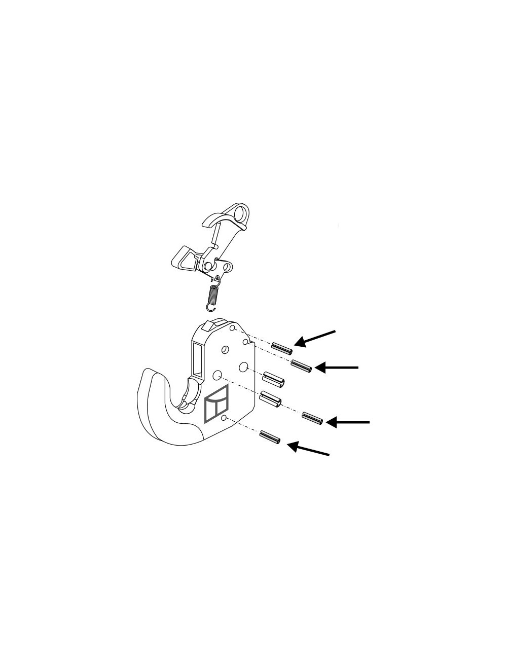 Goupille de serrage 4 pcs
