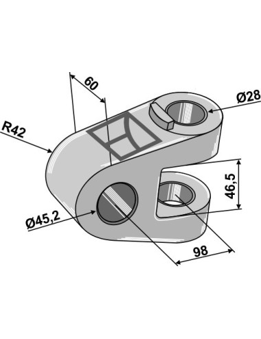 Articulation de rechange Ø45,2