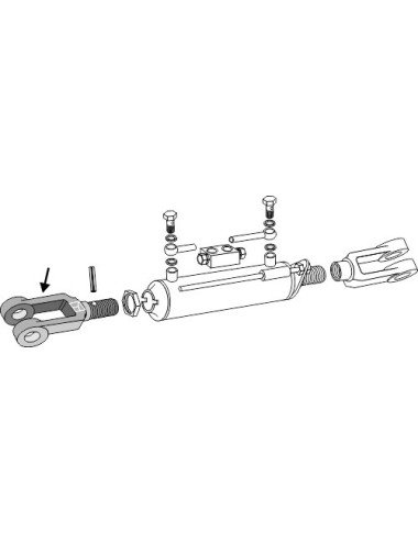 Tige fourche avec filet extérieur