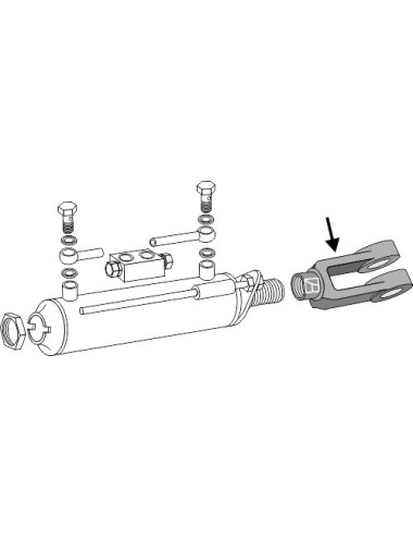 Tige fourche avec filet intérieur