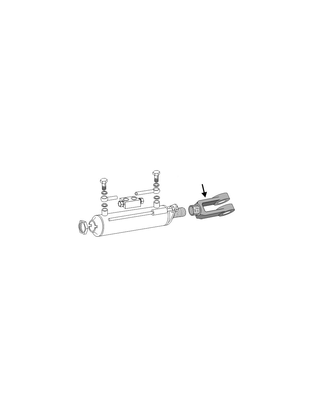 Tige fourche avec filet intérieur