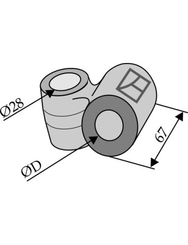 Assemblage articulé - Ø25,4