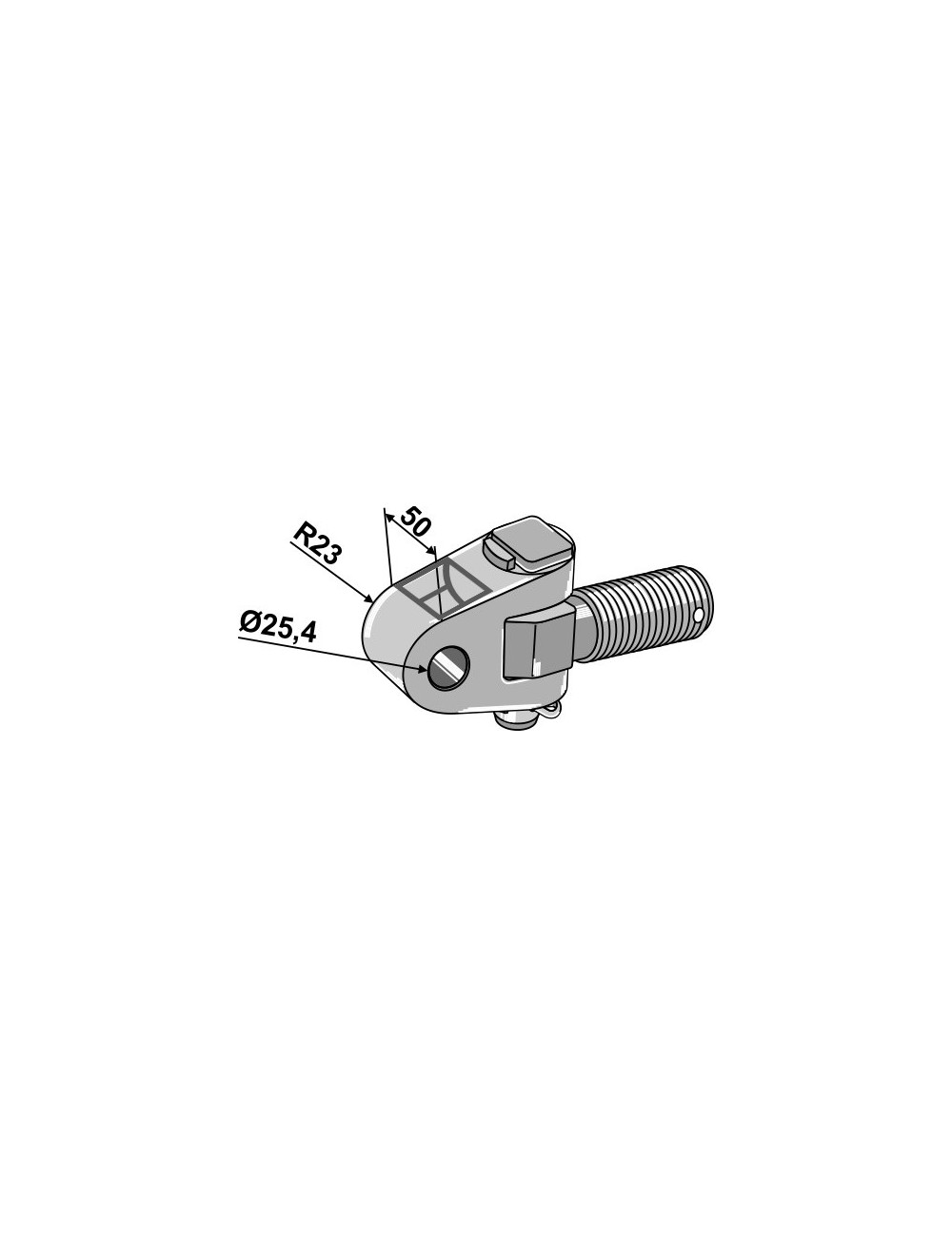Articulation côté tracteur - M30x2