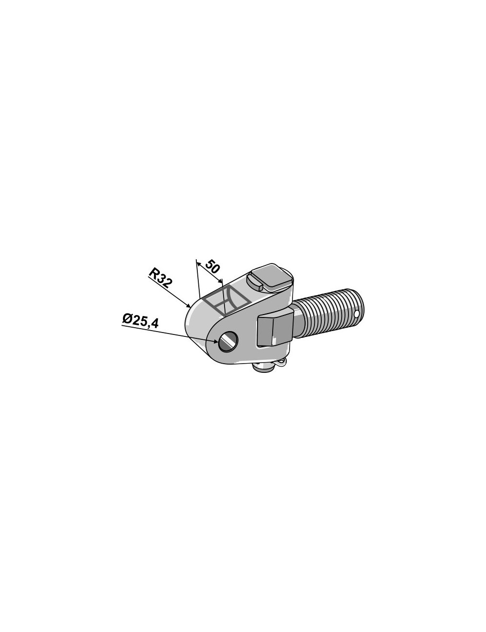 Articulation côté tracteur - M36x3