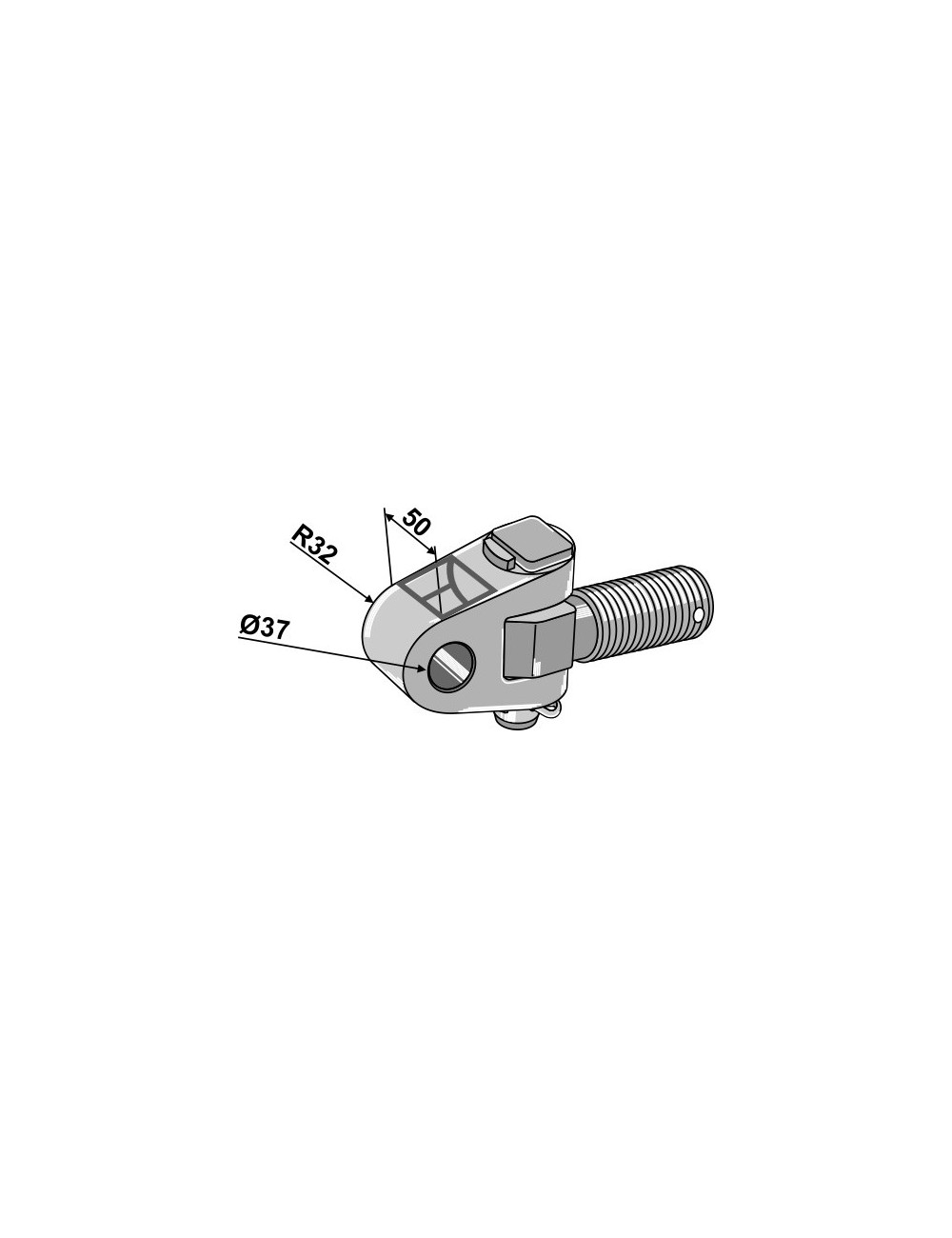 Articulation côté tracteur - M36x3