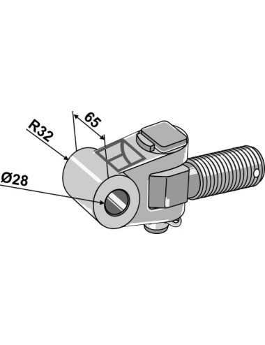 Articulation côté tracteur - M36x3